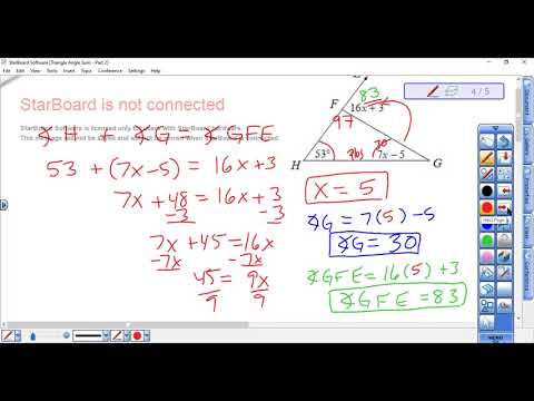 Triangle Sum Exterior Angle