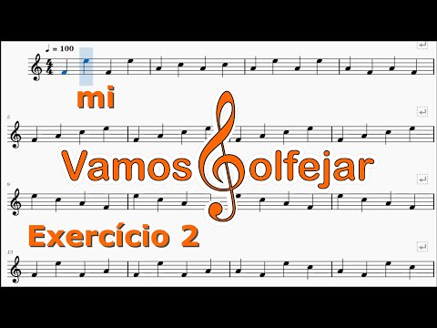 Lendo Notas Musicais na Clave de Sol - Exercício 2 (Notas nos Espaços da Pauta)
