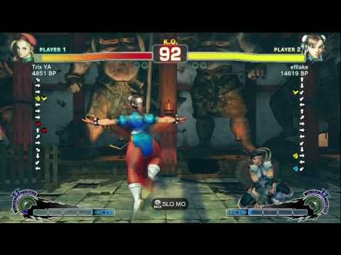 Uryo [Chun] vs Trix YA [Cammy] SSF4 Japanese Online Ranked Matches - TRUE-HD