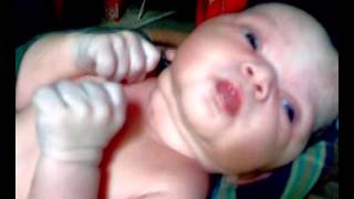 Baby eating honey after Born