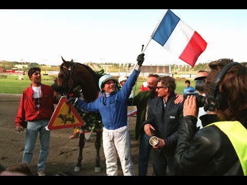 Coktail Jet & Jean Etienne Dubois vinner Elitloppet på Solvalla 1996.