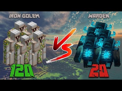 Iron Golem vs Warden - 120 Golems vs 20 Wardens! | Minecraft Battle