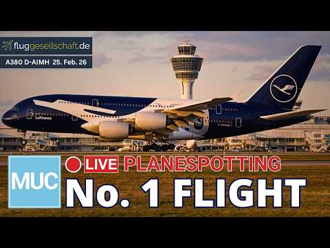 Airport LIVE: Lufthansa 1️⃣0️⃣0️⃣ A380 Special Livery 🎨 No. 1 flight to Munich / LH9901 / D-AIMH