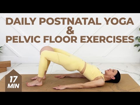 Full-Body Postnatal Yoga + Pelvic Floor Exercises (Great Daily Practice)