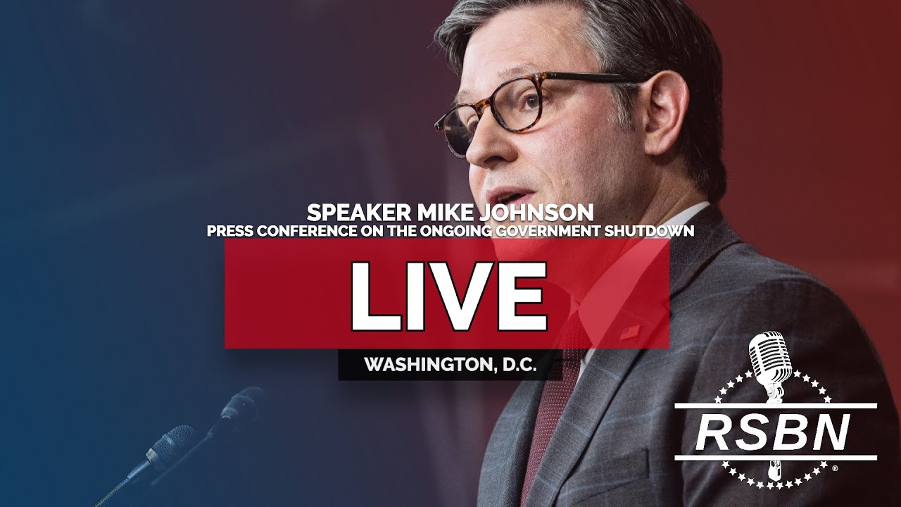 LIVE: Speaker Johnson Press Conference on the Ongoing Government Shutdown, and More - 11/3/25