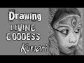 Drawing Living Goddess Kumari || How to Draw a Living Goddess 'Kumari'
