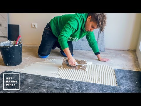 Ceramic Tile Floor Installation/Tiny Apartment Build
