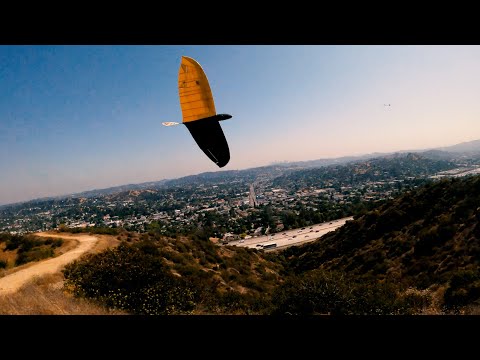 Tiny Tail RC Bird Glider Slope Soaring Overlooking DTLA
