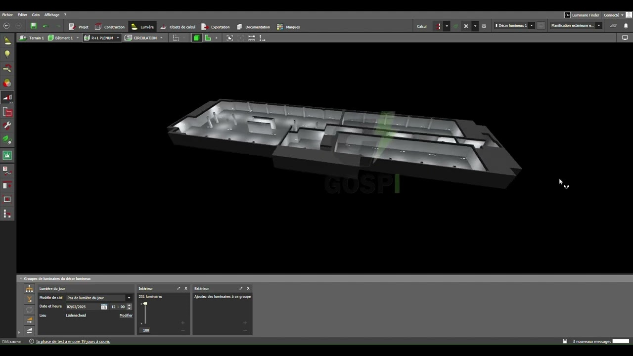 Projet d'éclairage ERP