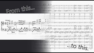 I came up with this melody at school, so I'm orchestrating it