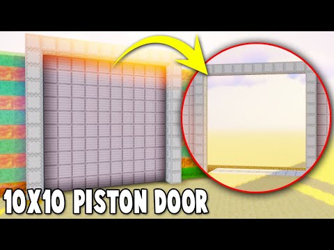 10x10 Sliding Piston Door - Minecraft Redstone Tutorial 1.18+