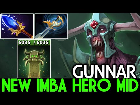 GUNNAR [Undying] New Imba Hero Mid with Echo Sabre Build Dota 2