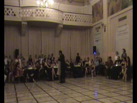  Corina Herrera  and  Octavio Fernandez  are  dancing  to  the  vals  "  Pobre Flor  "