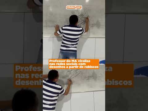 Professor do MA viraliza nas redes sociais com desenhos a partir de rabiscos