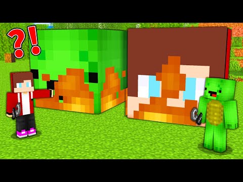Mikey and JJ's Minecraft Head Burn Challenge - WILD