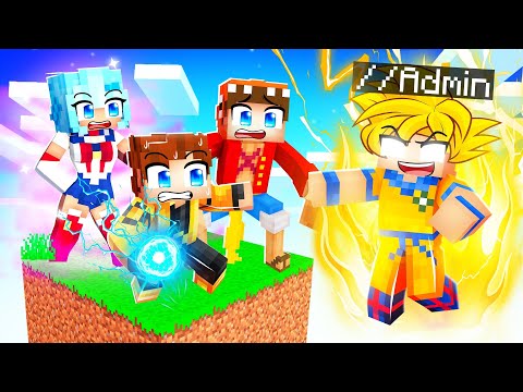 Using ADMIN COMMANDS on One ANIME Block in Minecraft!