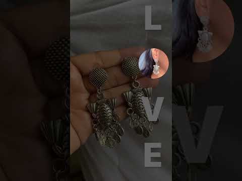 #oxidised Fish earrings. Subscribe for daily updates #rupikaindia #jewellery #earrings #dailyshorts