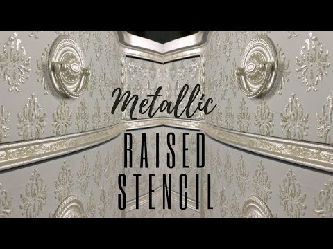 White Snowflake Metallic Dresser ~ Chalk Paint