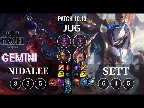 MCX Gemini Nidalee vs Sett Jungle - KR Patch 10.13