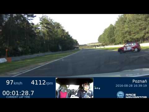Porsche 991 GT3 vs  Cinquecento Tor Poznań Track Day 28.08.2016