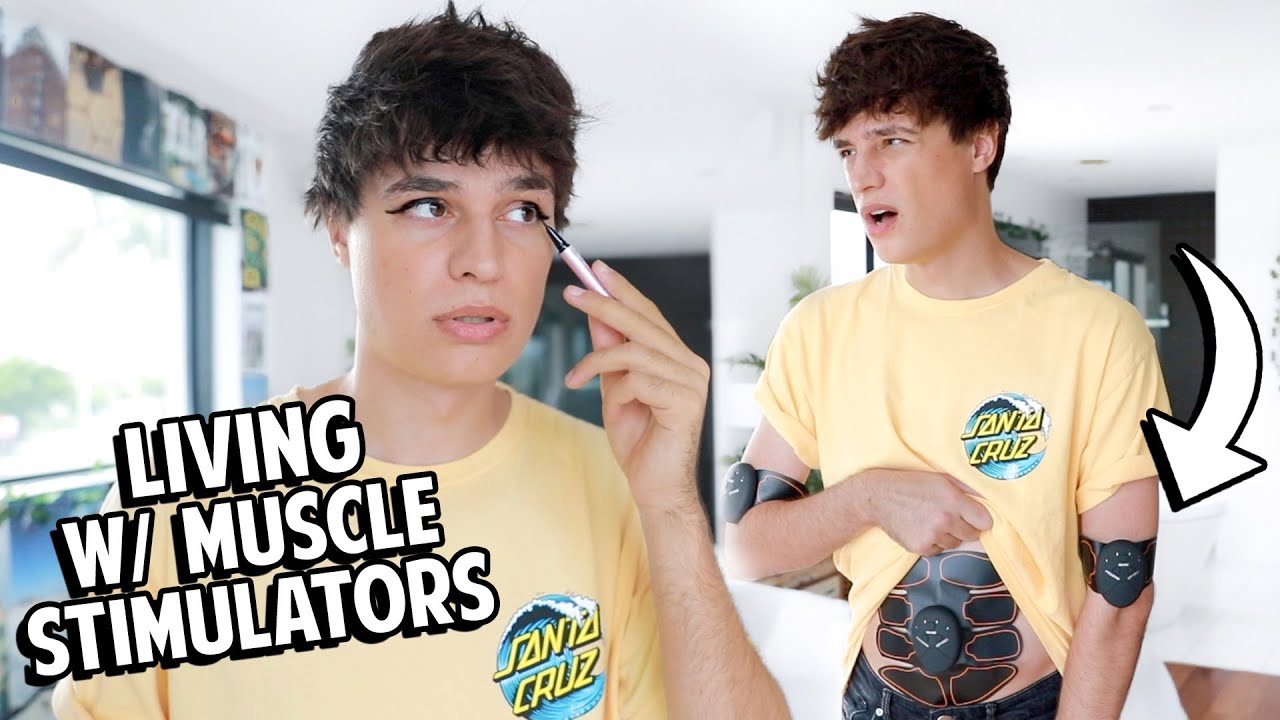 living with a MUSCLE STIMULATOR for a day (i cried)