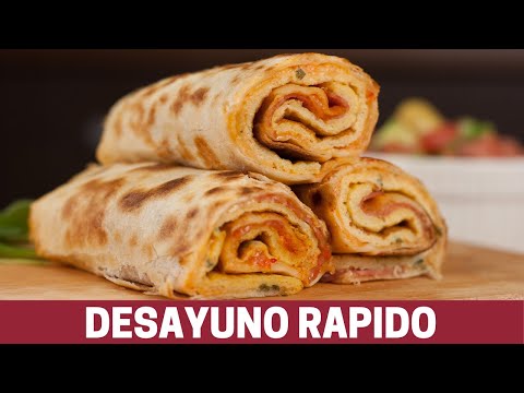 Desayuno rápido con huevos y tortillas - Rápido y listo en 15 minutos