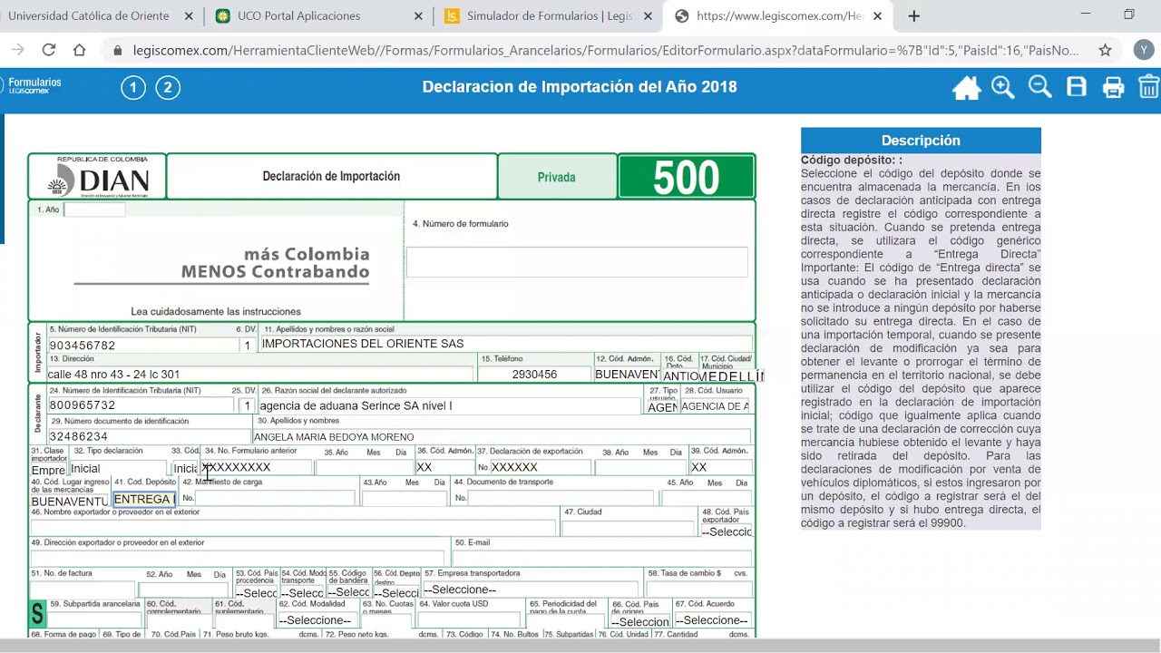 Import Declaration in Colombia