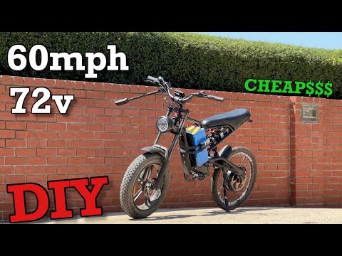 60mph 72v budget electric motorcycle build (step by step 72v 6000watts💪🔥)