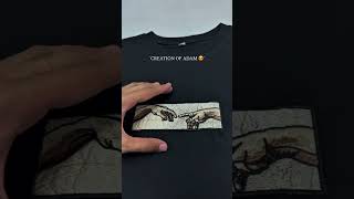 For the true art lovers ✨‘The Creation of Adam’ now available at Embroidery Aura. #wearableart