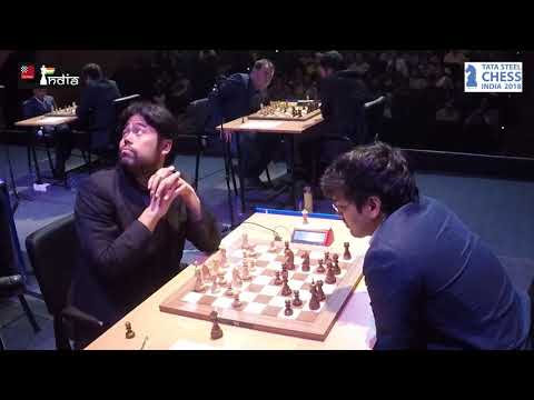 Full match: Hikaru Nakamura vs. Pentala Harikrishna | Tata Steel Chess India 2018