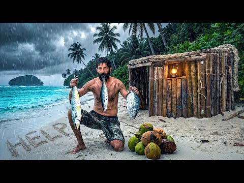 3 DAYS solo survival on island (NO FOOD, NO WATER, NO SHELTER) Catch and Cook. Bushcraft Camping