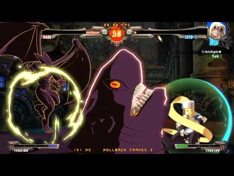 Guilty Gear Xrd REV 2 Lobby Matches- drive0 (Millia) vs ArinKarin (Zato-1)