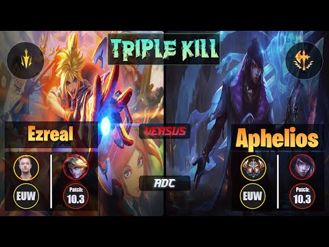Rekkles EZREAL (ADC) [Lethal Tempo] VS APHELIOS - Challenger EUW Patch 10.3 Triple Kill