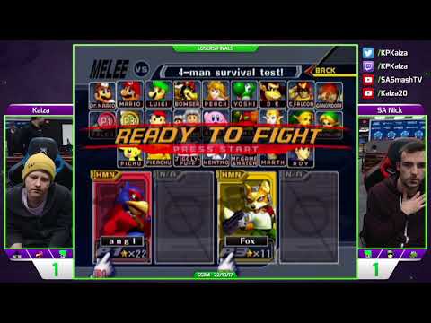 SAFGC Spring Season R2 2017 - SSBM - Kaiza (Falco) vs SA Nick (C. Falcon/Fox/Marth) - Grand Finals