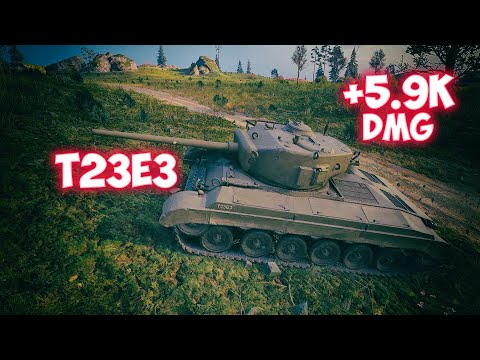 T23E3 - 6 Frags 5.9K Damage - Walk along the Quiet Coast! - World Of Tanks
