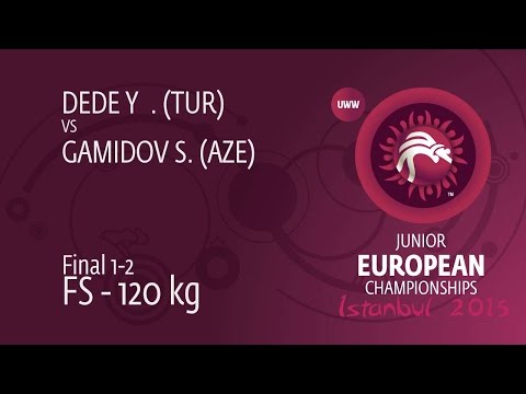 GOLD FS - 120 kg: S. GAMIDOV (AZE) df. Y. DEDE (TUR) by TF, 12-3