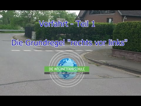 Right of way part 1 - basic rule "right before left" - driving lesson - test drive