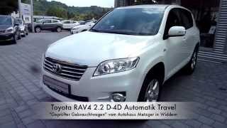 preview picture of video 'Toyota RAV4 2.2 D-4D Automatik Travel als Gebrauchtwagen - Autohaus Metzger Widdern'