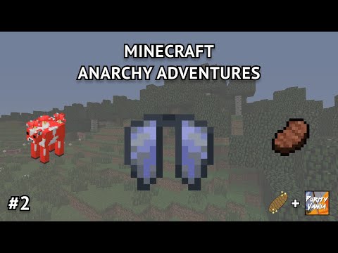 Trading Steak for an Elytra || MINECRAFT ANARCHY ADVENTURES #2