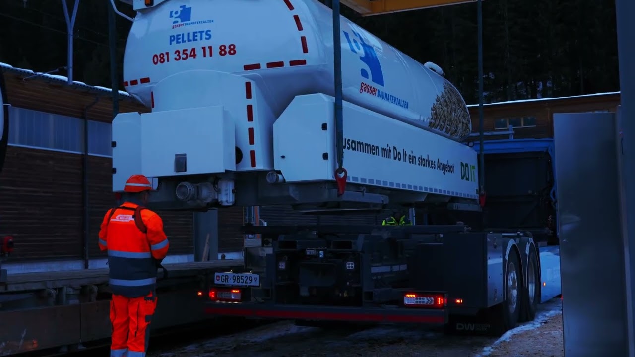 Gasser Baumaterialien – Pellets Transportweg