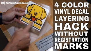 Vinyl Layering Hack | How to Layer a 4 Color Vinyl Decal without Registration Marks