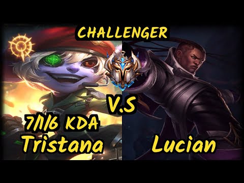 FORG1VEN (TRISTANA) vs LUCIAN - 7/1/6 KDA BOTTOM ADC CHALLENGER GAMEPLAY - EUW