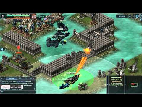 Battle pirates new hellhoud hull and magma thrower weapon in a base attack!