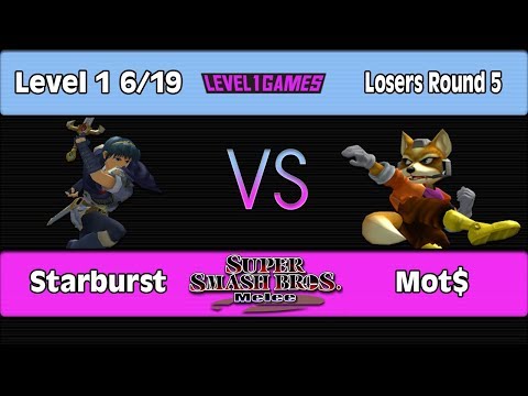 Level 1 6/19: Starburst (Marth) Vs. Mot$ (Supreme) - LR5