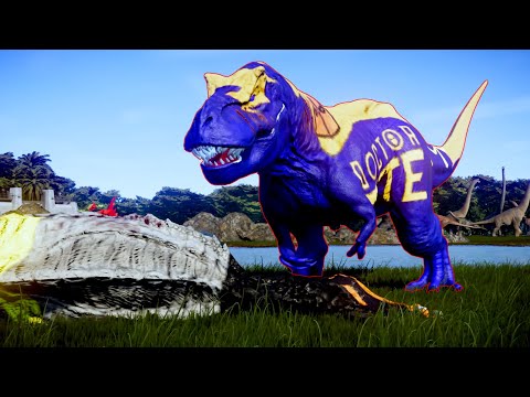 🦖 Dr. Fate’s T-Rex vs. Reverse Flash’s Malusaurus – A Battle of Magic, Speed & Carnage! ⚡🔥