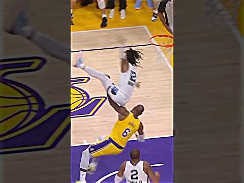 Ja Morant tried to Babtize on Lebron James 👀 #nba #shorts