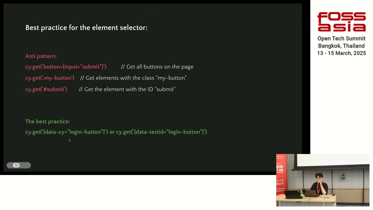 Modern JavaScript Testing with Cypress: Beyond the Basics, Louis Yoong, FOSSASIA Summit 2025