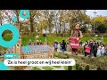 Reuzenpop Amal bezoekt mini-stad in Nederland