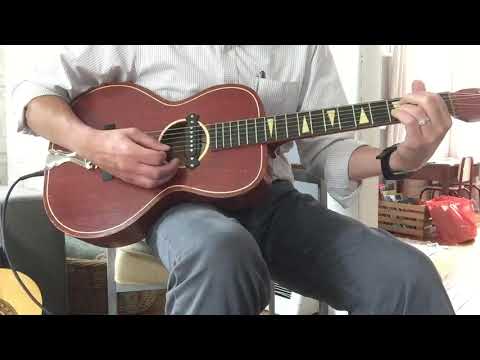 Late '50s United-made Parlor guitar, electrified image 14