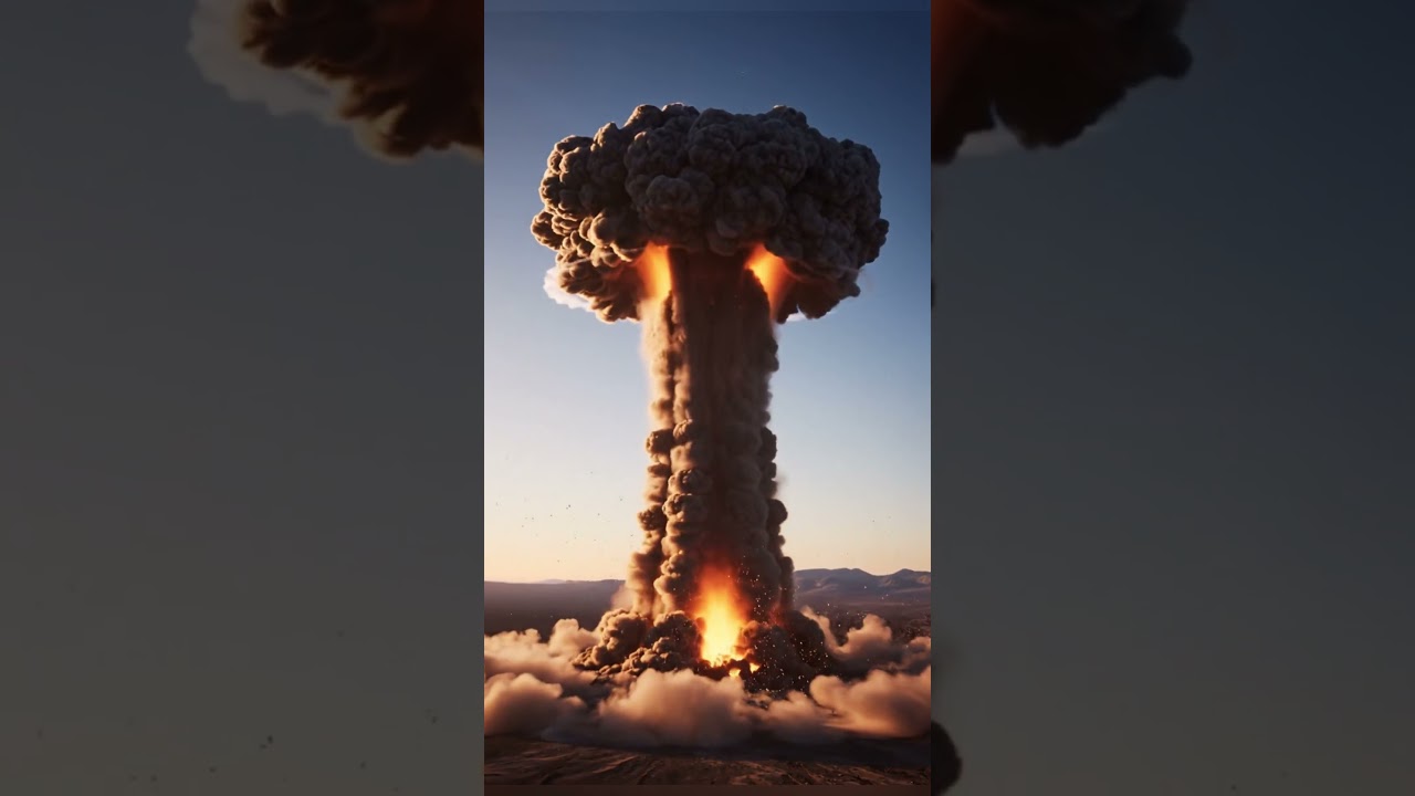 AI-Generated Nuclear Explosion Simulation | Cinematic Slow Motion Blast
